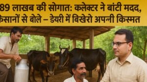 ₹89 लाख की सौगात: कलेक्टर ने बांटी मदद, किसानों से बोले – डेयरी में बिखेरो अपनी किस्मत