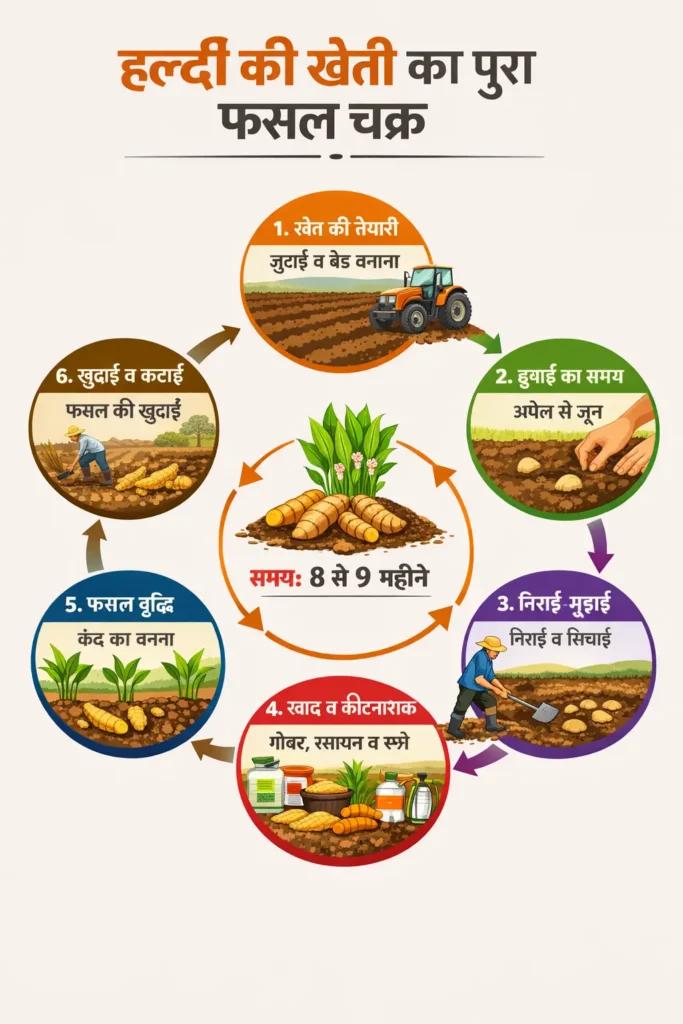 हल्दी की खेती से बदल सकती है आपकी किस्मत, जानिए 1 एकड़ का पूरा मुनाफा
